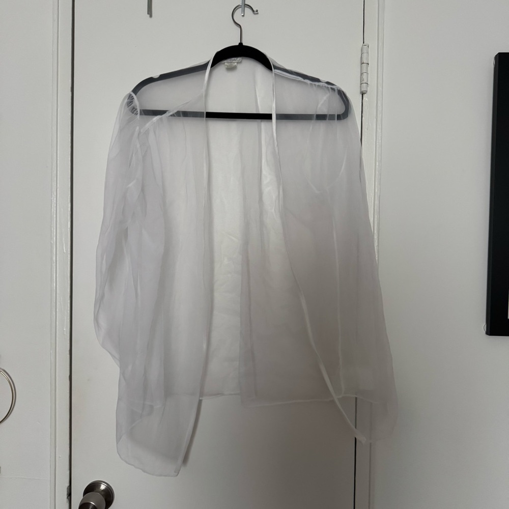 Sheer White Buttonless Shirt